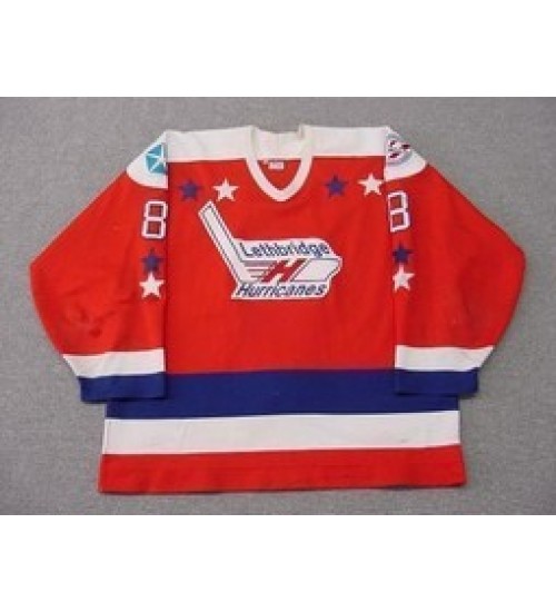 Custom WHL Lethbridge Hurricanes 96 97 Bryce Salvador Road Hockey Jersey Red